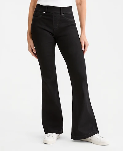 Style & Co Petite High-Waisted Flare Shaping Jeans, Macy's Exclusive