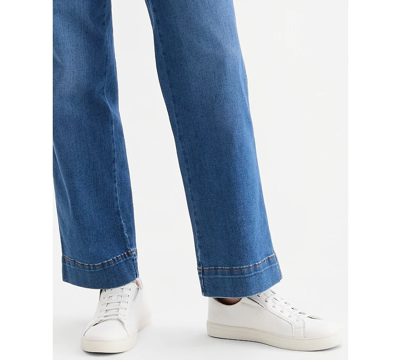 Style & Co Women's Shaping Pull-On Wide-Leg Jeans, Macy's Exclusive