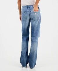 Guess Women's Mid Rise Slouchy-Fit Straight-Leg Jeans