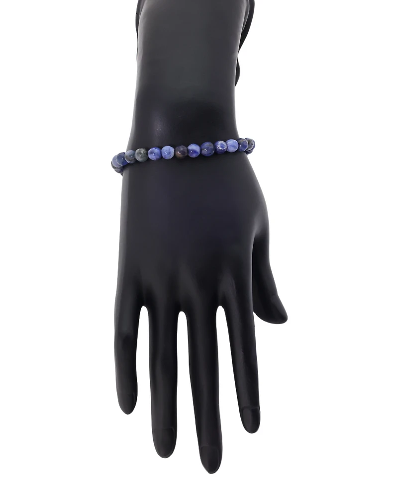 Unwritten Semi Precious Stone Gold-Tone Plated Heart Charm Stretch Bracelet