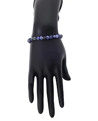 Unwritten Semi Precious Stone Gold-Tone Plated Heart Charm Stretch Bracelet