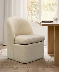 Ink+Ivy Lyra 23.5" Upholstered Dining Chair with Casters