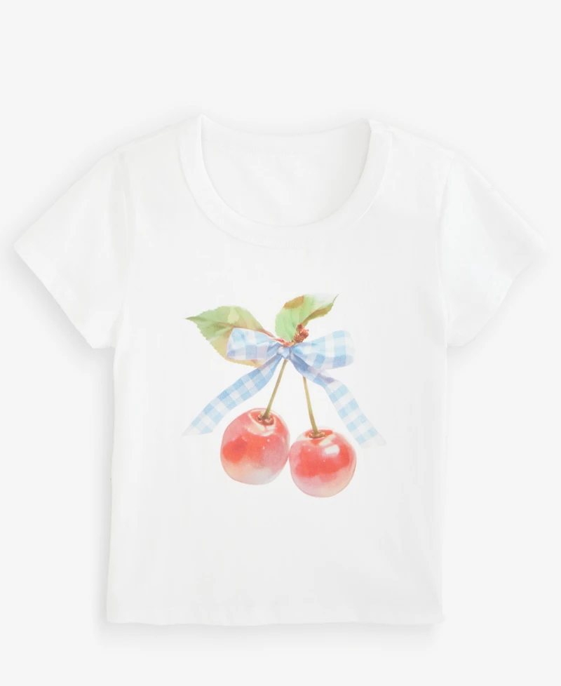 With Jules Big Girls Teddy Bear Graphic Cotton T-Shirt