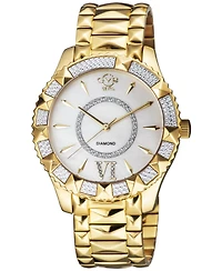 GV2 by Gevril Women's Venice Swiss Quartz Diamond Ip Stainless Steel Bracelet Watch