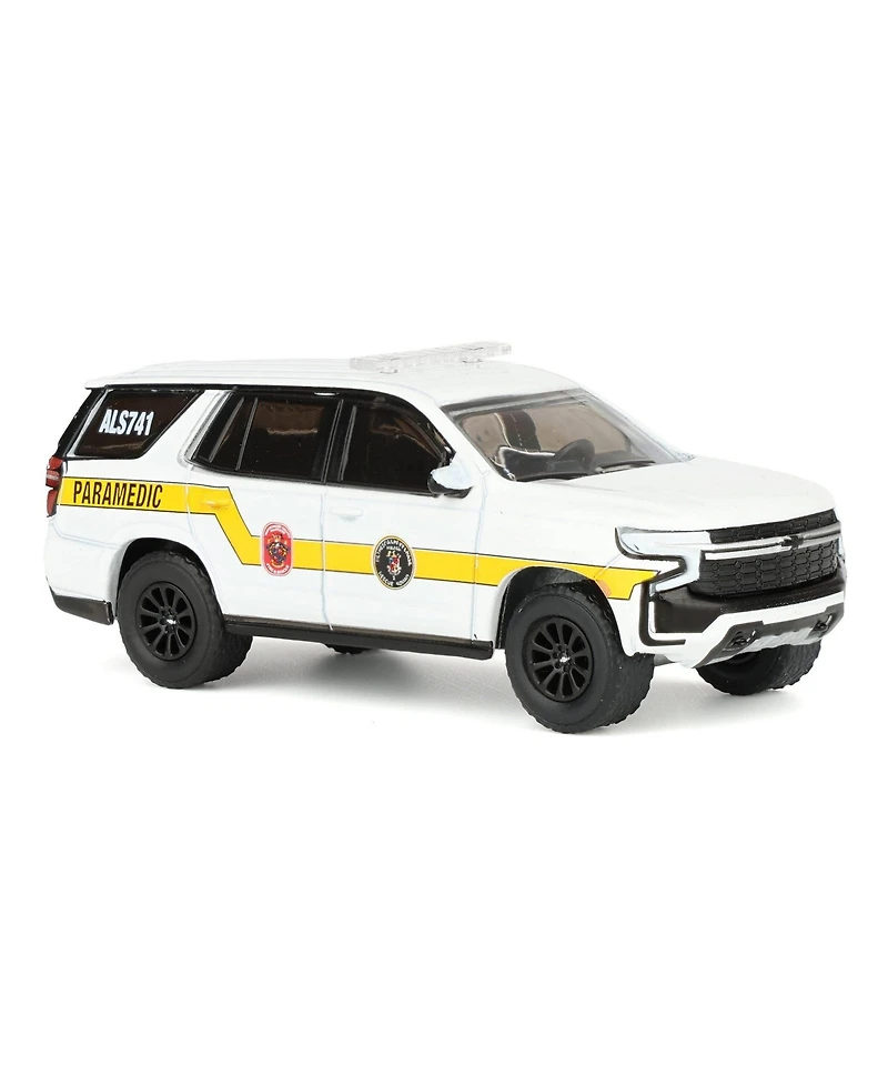 Greenlight 1/64 2024 Chevrolet Tahoe, Bethesda, Maryland Bethesda-Chevy Chase Rescue Squad, Fire and Rescue Series 5