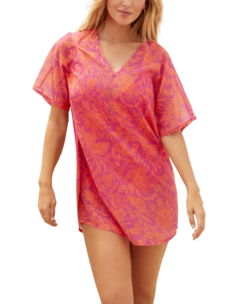 Lascana Women's Tropical Cover up Beach Dress