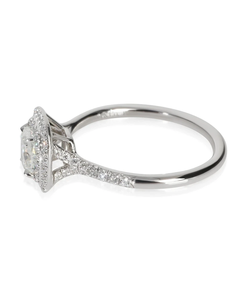 Pre-Owned Tiffany & Co 1.07 ct Cushion Diamond Soleste Double Halo Engagement Ring