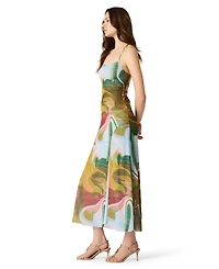 Steve Madden Women's Adella Printed Square Neck Midi Dress