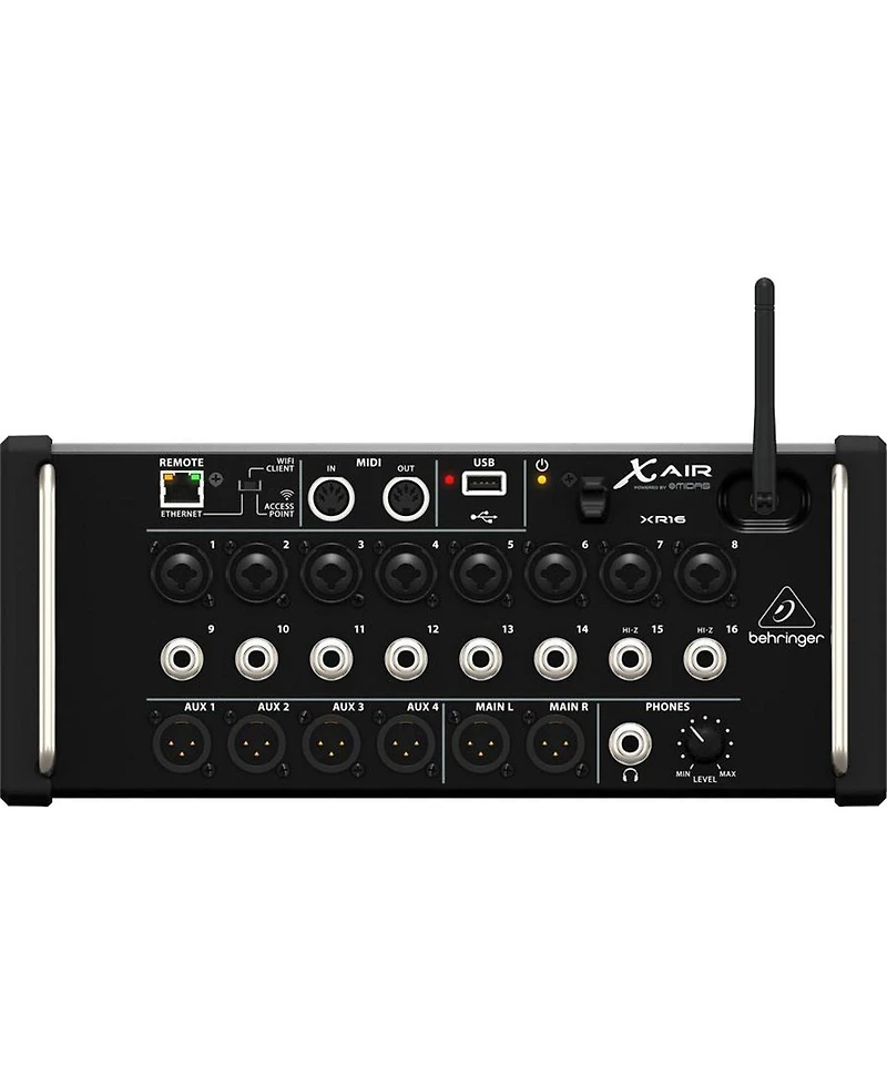Behringer X Air XR16 Digital Mixer with Wi-Fi and Usb Recorder, Bundle with TAPH100 Headphones and 2x 50' Xlr Microphone Cable
