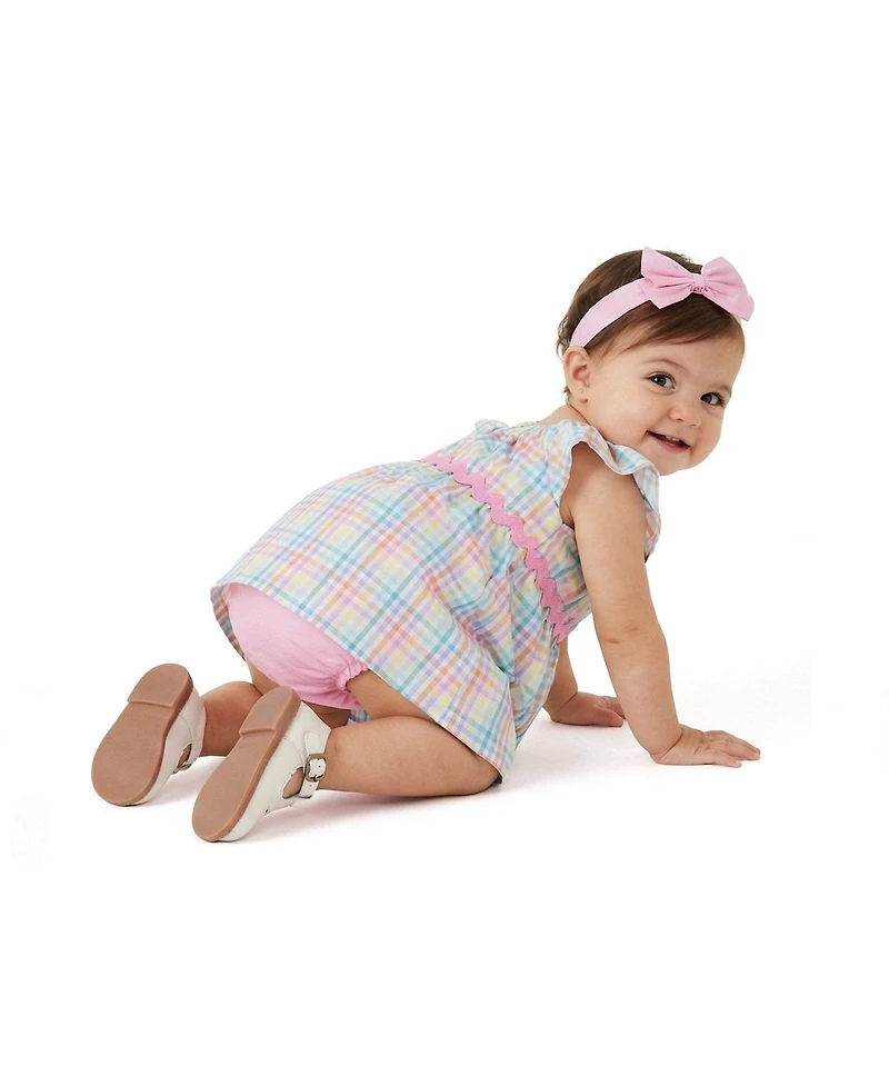 Andy & Evan Baby Girls Plaid Dress Set