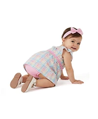 Andy & Evan Baby Girls Plaid Dress Set