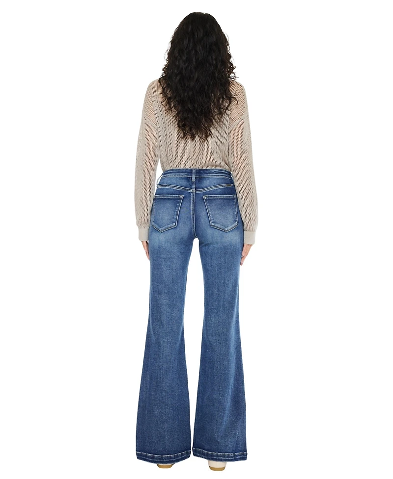 KanCan Essential Women's Avonlea High Rise Wide Flare Jeans