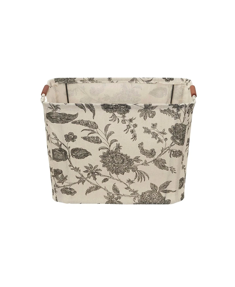 Household Essentials Tapered Storage Bin with Wood Handles