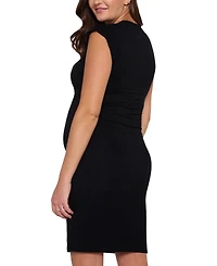 Motherhood Maternity Muscle Sleeve V-Neck Mini Dress