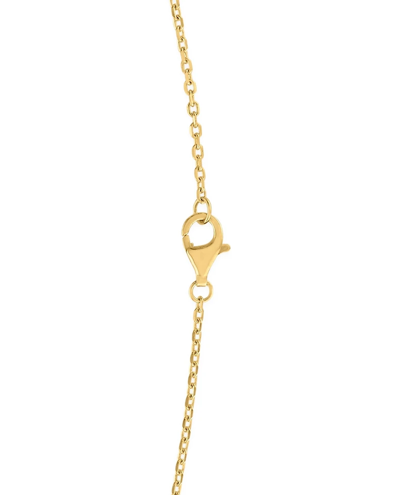 Macy's Simulated pearl & White Topaz Butterfly Pendant Necklace in 14k Gold over Sterling Silver