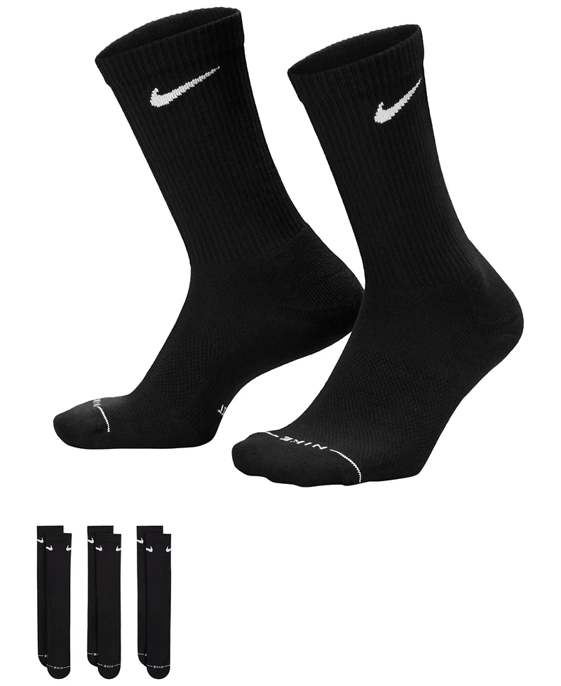Nike Men's Everyday Elevated Crew Socks, 3-Pack