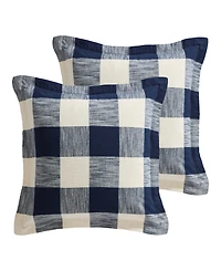Levtex Home Highland Plaid Cotton 2-Piece Sham Set, European