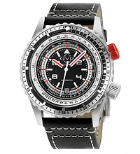 GV2 Men's Contasecondi Swiss Automatic Italian Leather Strap Watch