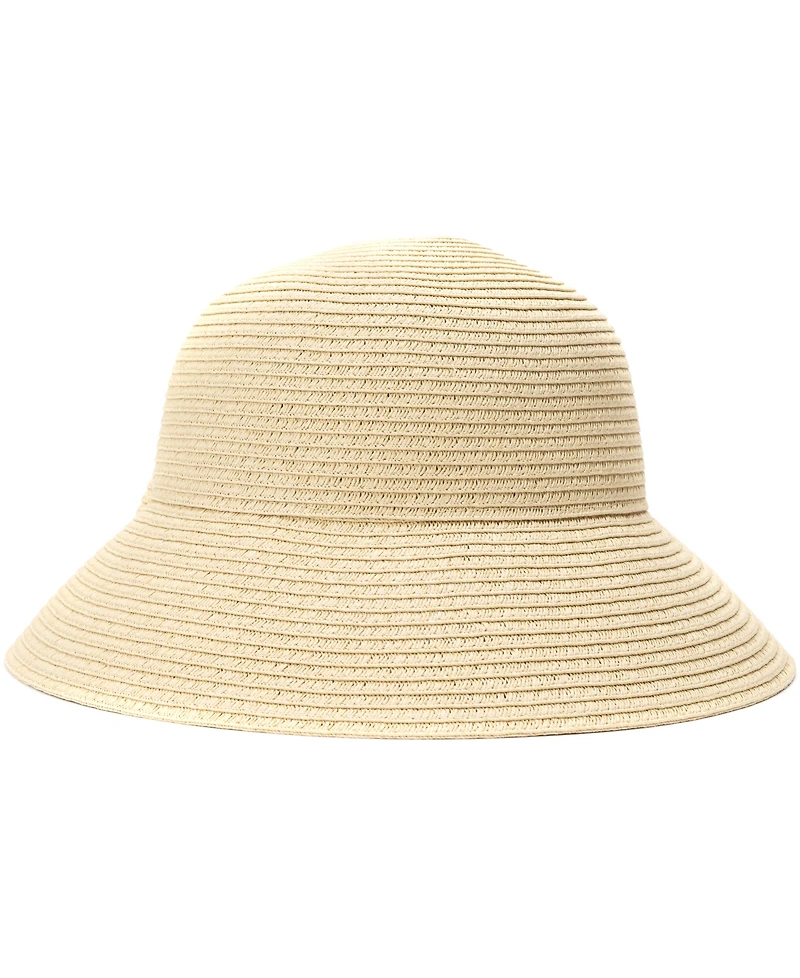 Bcbg Straw Bow Back Brim Floppy Hat