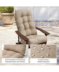 Pellebant Outdoor Adirondack Chair Cushion Rocking Cushions Thickened Patio Pad