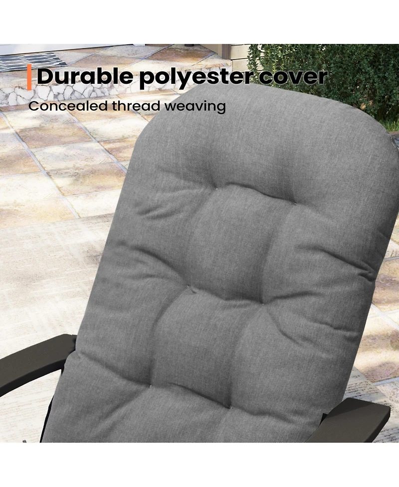 Pellebant Outdoor Adirondack Chair Cushion Rocking Cushions Thickened Patio Pad
