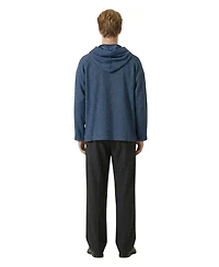 Modenaire Men's Hooded Toggle-Closure Dual-Pocket Jacket
