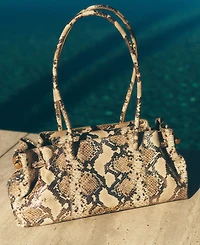 Donna Karan New York Cashmere Python Large Tote Handbag