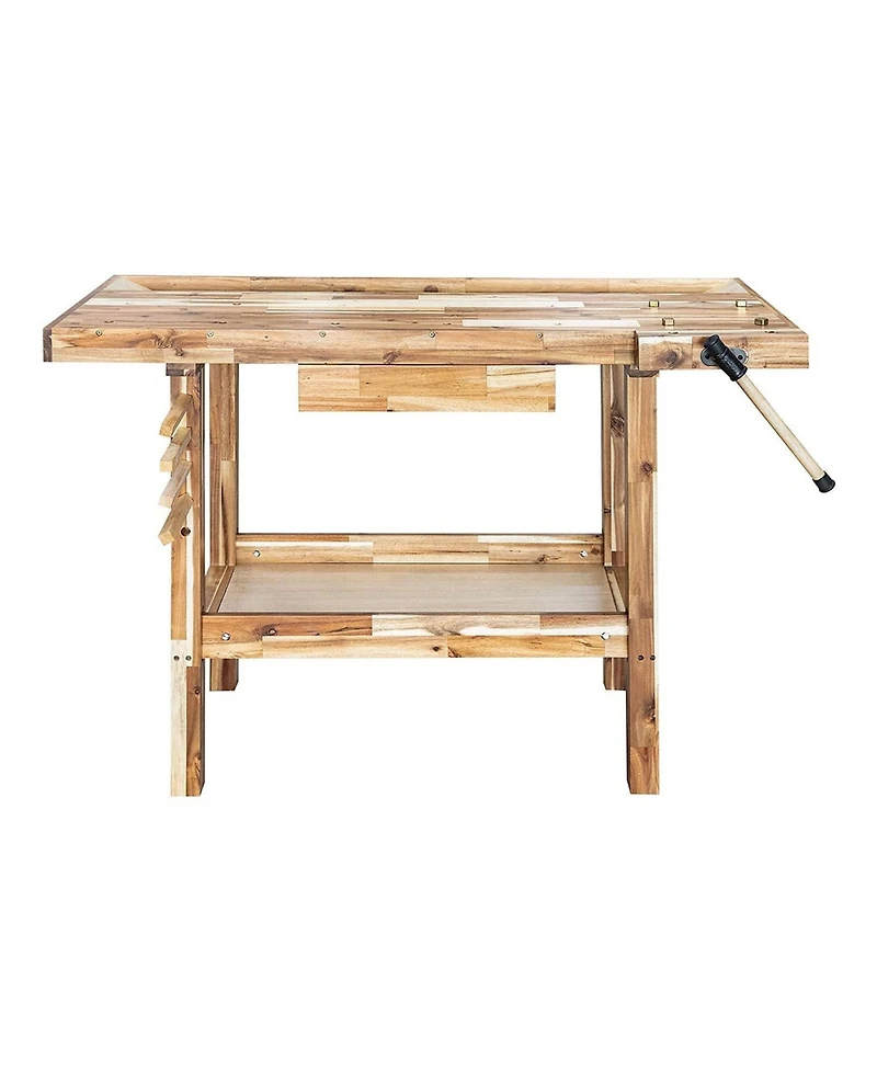 Olympia Tools 48 Inch Acacia Hardwood Woodworking Carpentry Workbench Storage