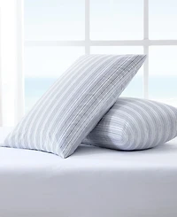 Nautica Beaux Stripe Cotton Percale Pillowcase Pair, Standard