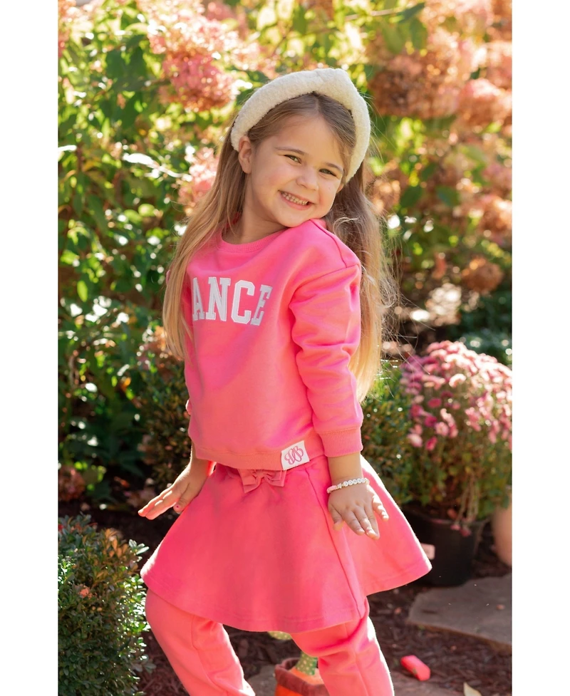 Bits & Bows Toddler Girls Skirted Bow Joggers