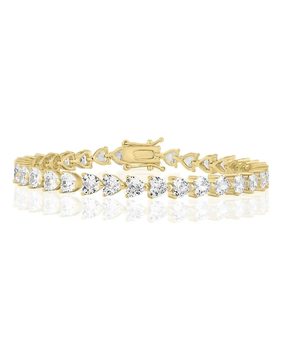 Simona Radiant Heart Cz Tennis Bracelet