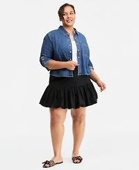 On 34th Trendy Plus High-Rise Drop-Waist Bubble-Hem Skirt, Macy's Exclusive