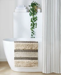 Ink+Ivy Asher Woven Texture Stripe Bath Rug, 20" x 32"