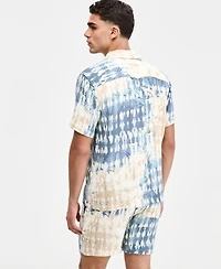 Sun + Stone Men's Maverick Dye Effect Short-Sleeve Shirt, Macy's Exclusive