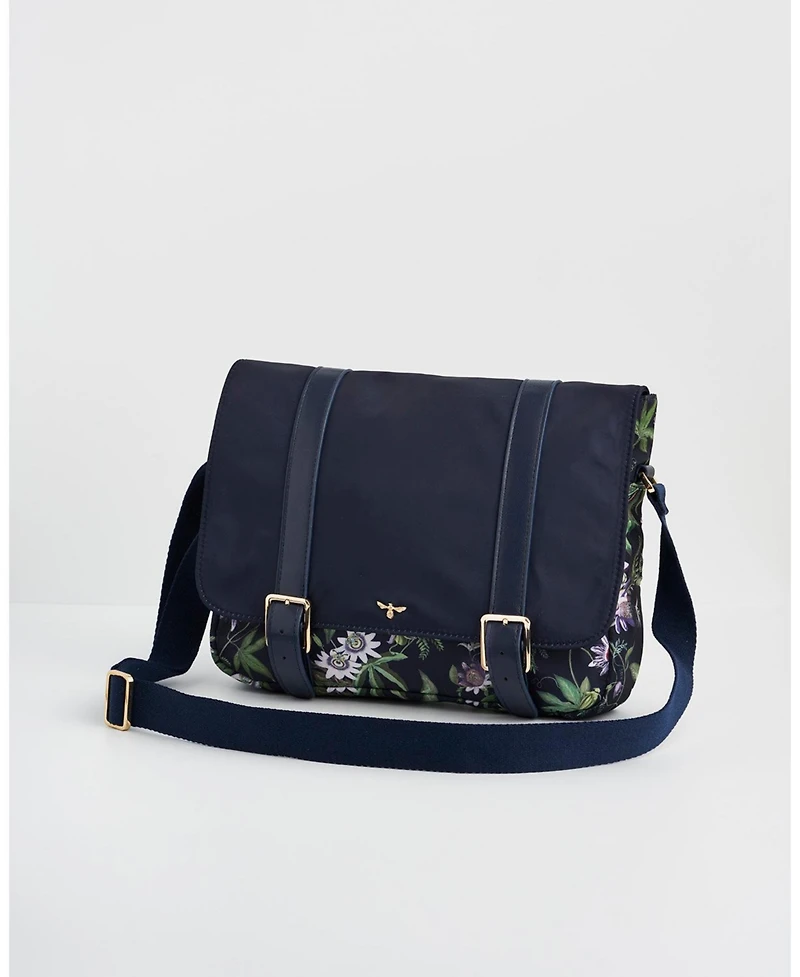 Fable England Women's Passion Flower Printed Satchel