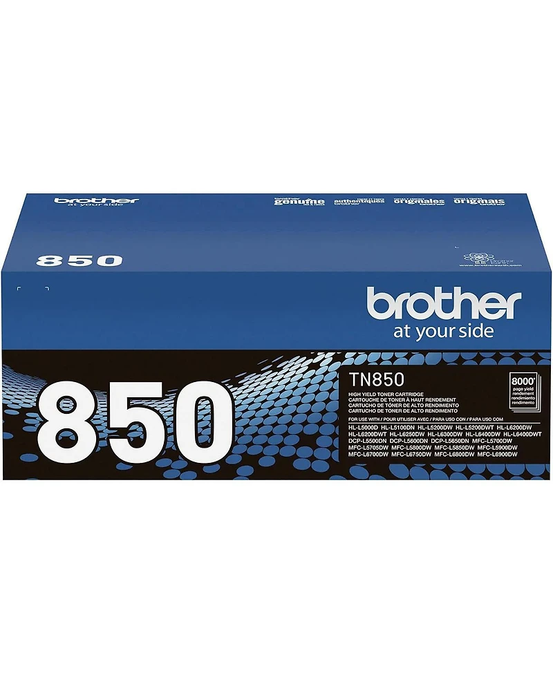 Brother TN850 High Yield Toner Cartridge, Up to 8000 Pages