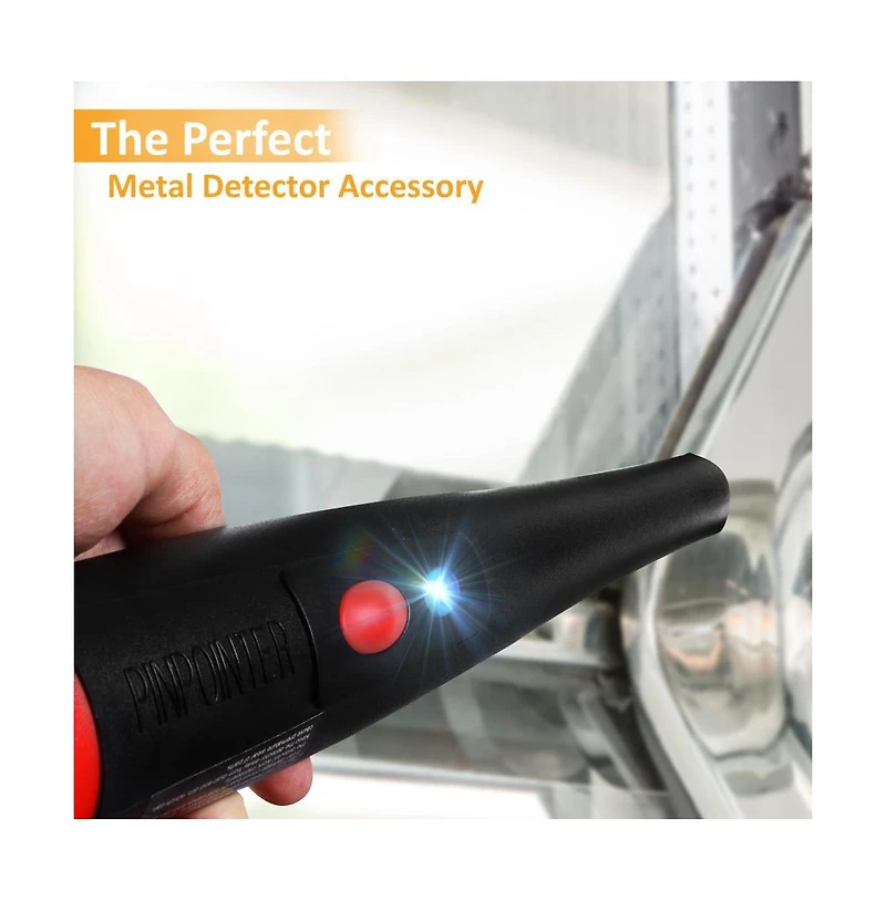 Pyle Pro Metal Detector Pinpointer - Handheld Pinpointer Locator with Waterproof Probe Tip