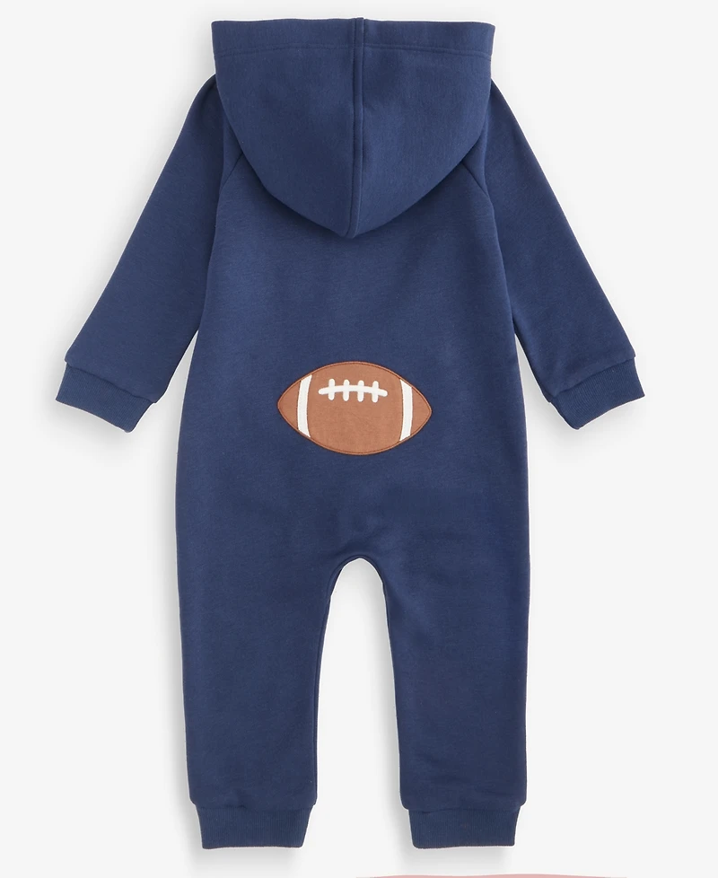 First Impressions Baby Boys' 0M-24M Hooded Football Coverall, Macy's Exclusive