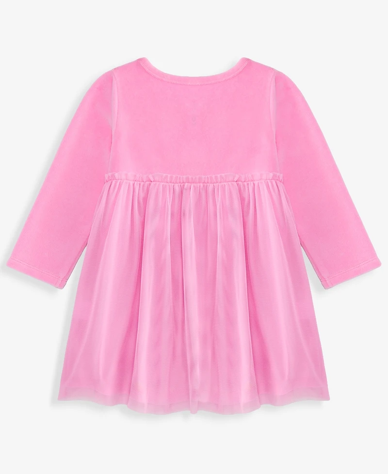 First Impressions Baby Girls' 0M-24M Bow Velour Dress, Macy's Exclusive