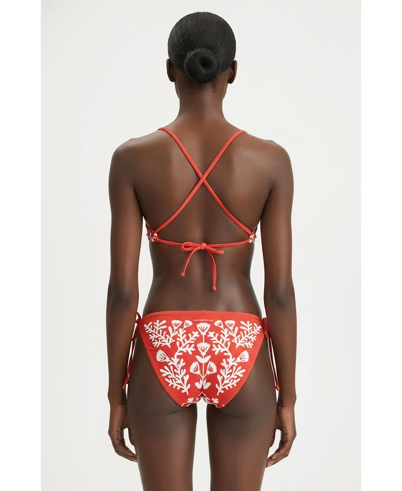Jessie Zhao New York Women's Coral Garden Reversible Tie Side Bottom