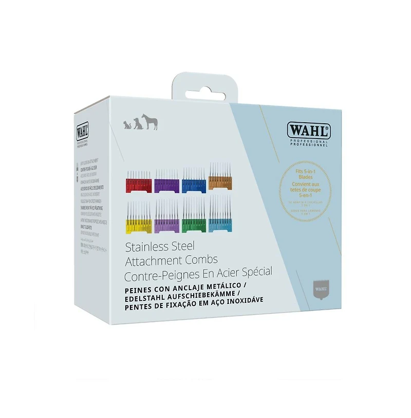 Wahl Pro Animal 5-in-1 Stainless Steel Attachment Combs
