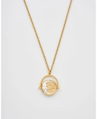 Fable England Gold Sun and Moon Spinner Necklace