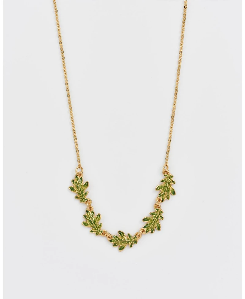 Fable England Oak Leaf Gold Choker