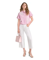 Karl Lagerfeld Paris Petite Floral Embroidered Top