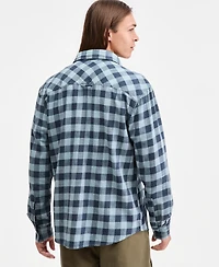Sun + Stone Men's Drake Buffalo Plaid Long-Sleeve Shirt, Macy's Exclusive