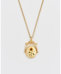 Fable England S Initial Sunflower Gold Spinner Chain Necklace