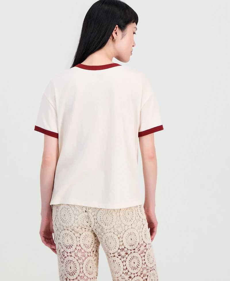 And Now This Women's Paradis Terrestre Ringer Tee, Macy's Exclusive