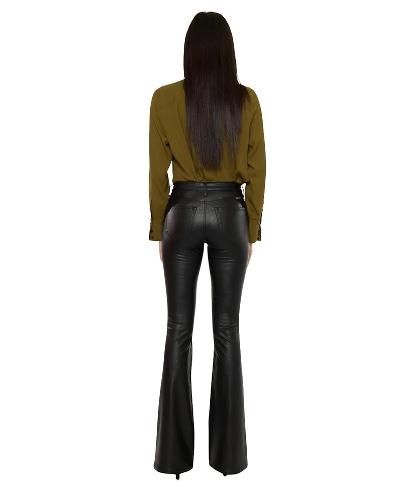 KanCan Women's Kiwi Mid Rise Flare Pants