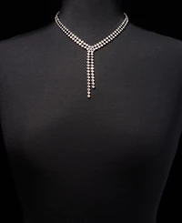 Givenchy Pave Double Row Lariat Necklace, 16" + 3" extender