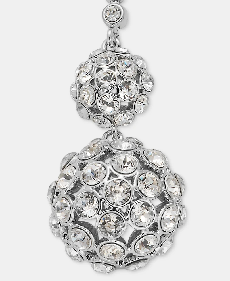 Givenchy Pave Cluster Linear Drop Earrings